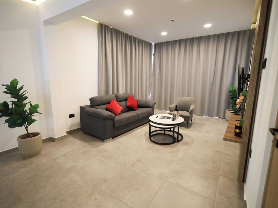 Phòng Suite Executive, quang cảnh thành phố | Khu phòng khách