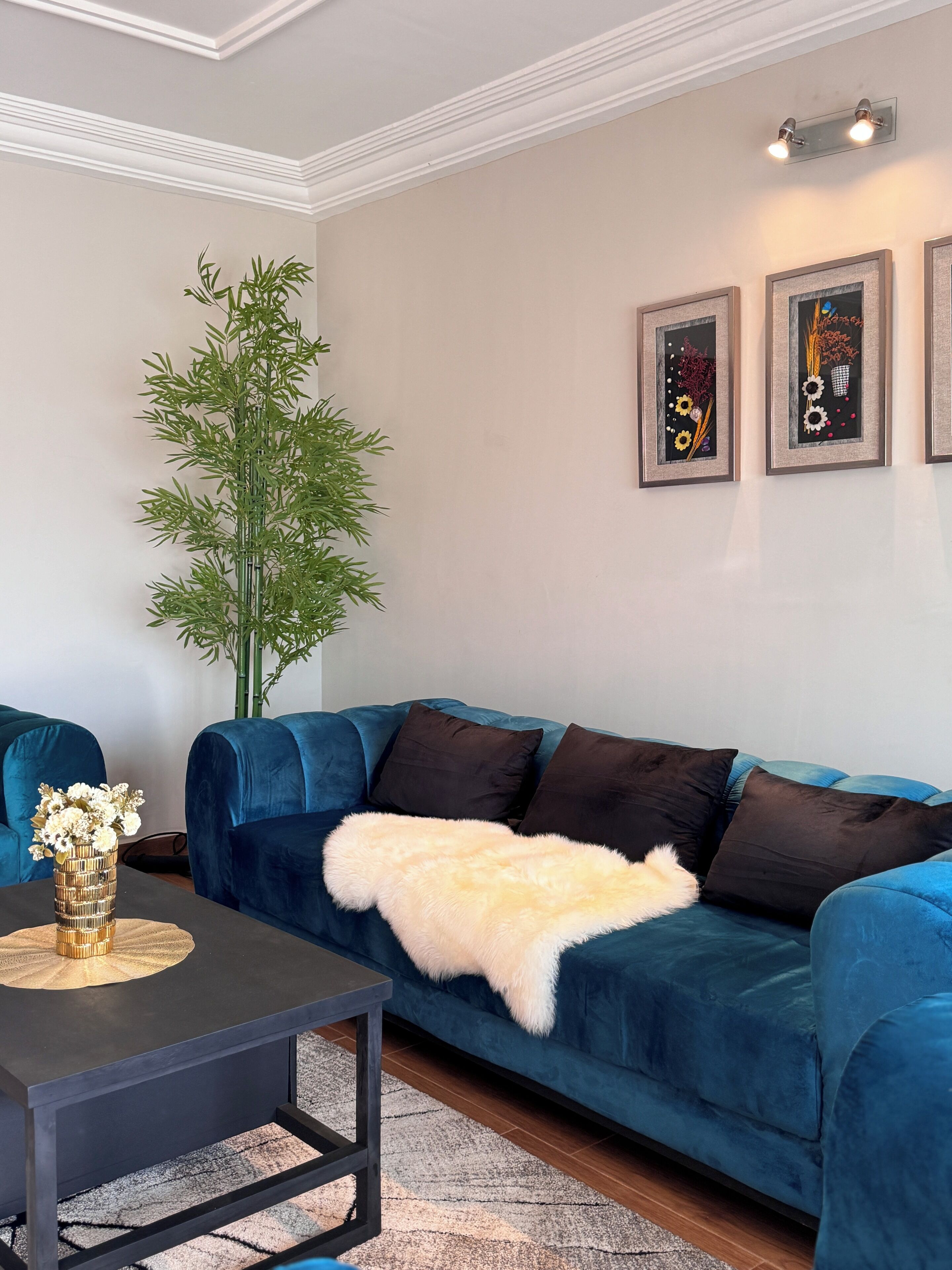 Deluxe appartement, uitzicht op bergen | Woonruimte | Televisie
