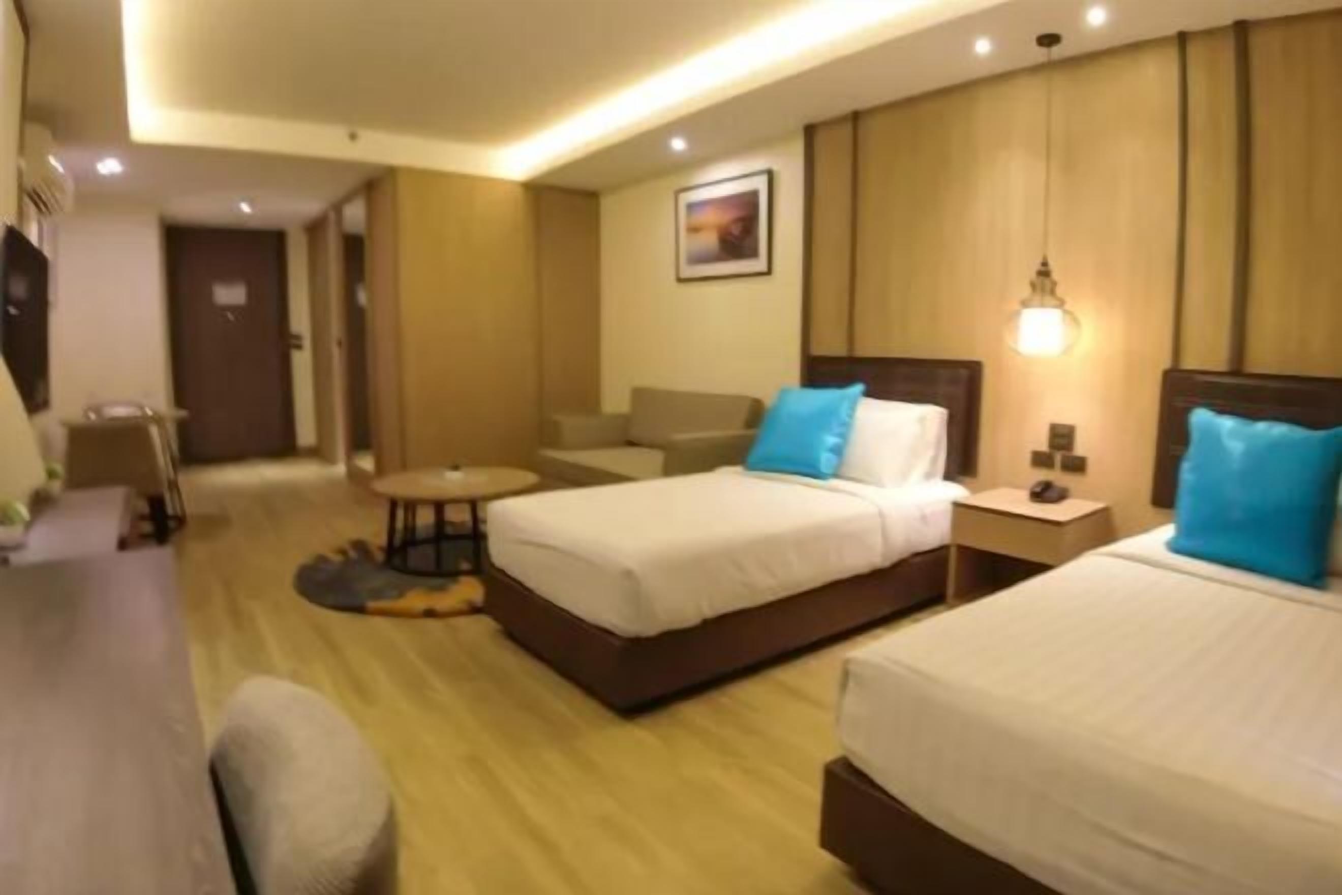 In-room safe, desk, laptop workspace, blackout curtains