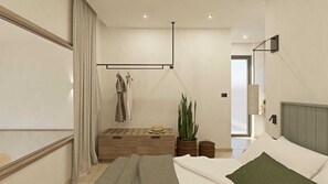 2 chambres, bureau, fer et planche à repasser, lit parapluie