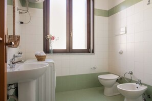 Dusche, Haartrockner, Bidet