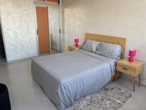 1 bedroom, iron/ironing board, bed sheets