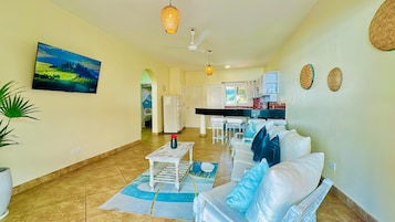 Comfort Villa, Balcony, Beach View | In-room safe, laptop workspace, free WiFi, bed sheets