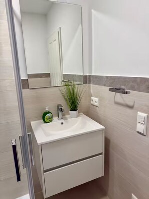 Shower, hair dryer
