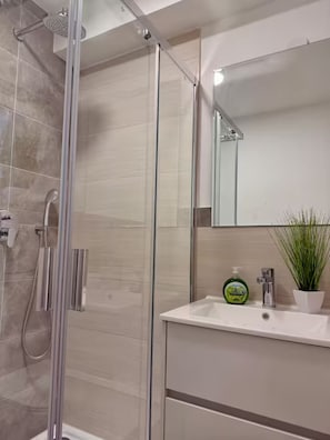 Shower, hair dryer
