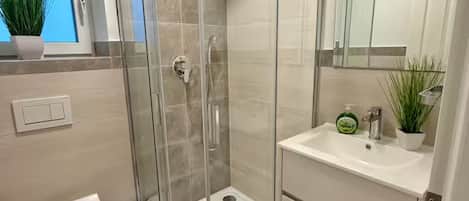Shower, hair dryer