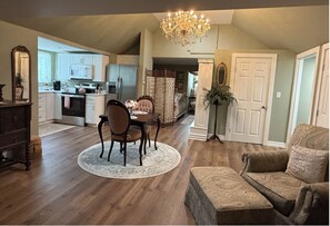 Individually decorated, individually furnished, iron/ironing board