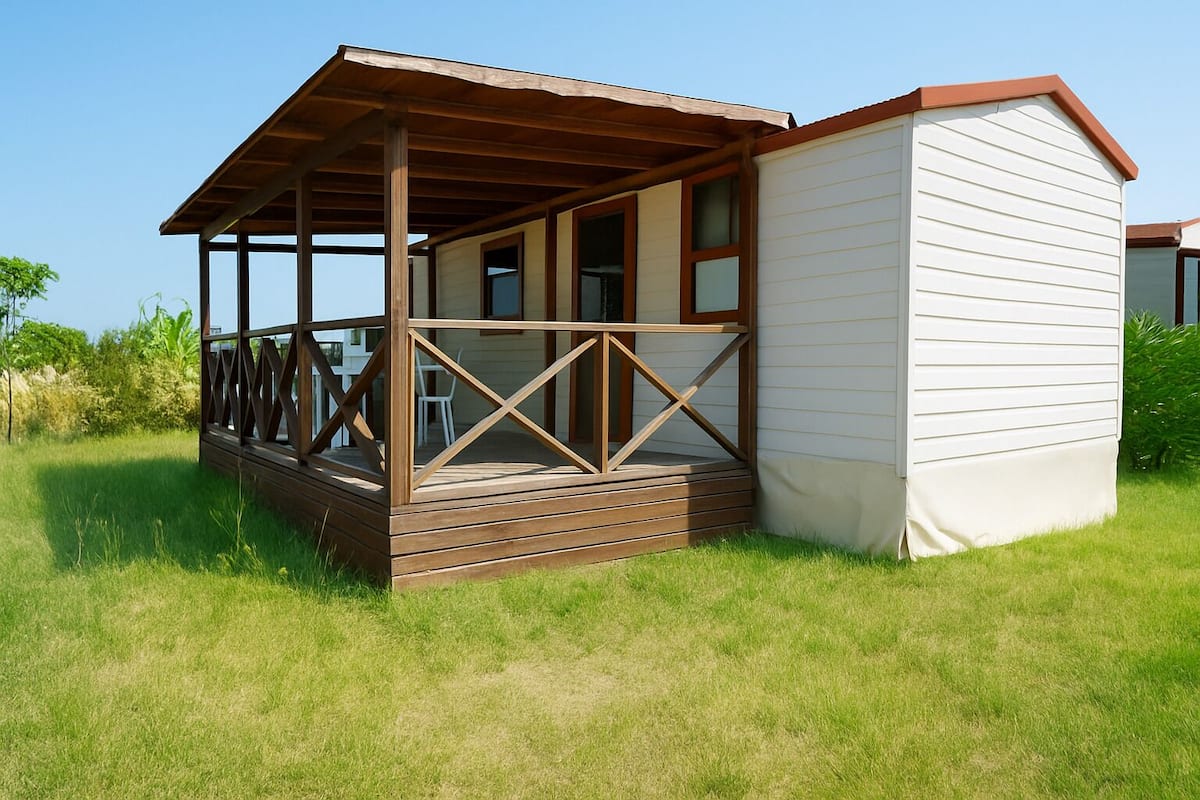 Casa mobile Standard, aria condizionata, vista spiaggia | Terrazza/patio