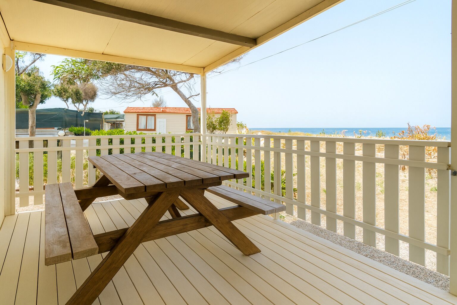 Casa mobile Comfort, aria condizionata, vista spiaggia | Terrazza/patio