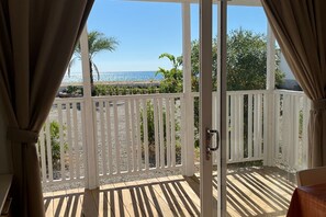 Casa mobile Deluxe, aria condizionata, vista mare | Terrazza/patio