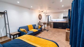 1 bedroom, iron/ironing board, travel crib, free WiFi