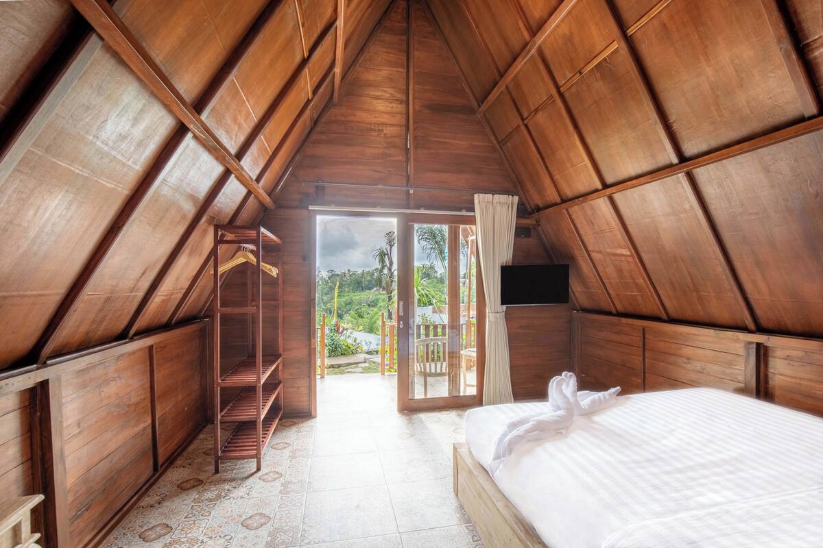 Chambre Double Standard, 1 grand lit, vue jardin | Bureau, Wi-Fi gratuit