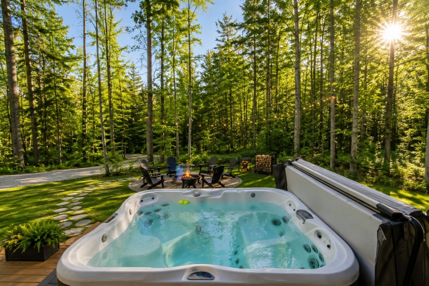 Bain à remous extérieur