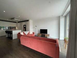 Comfort Apartment | Living area | LCD TV - Elegant 2 Bedroom Apartment (Sheffield)