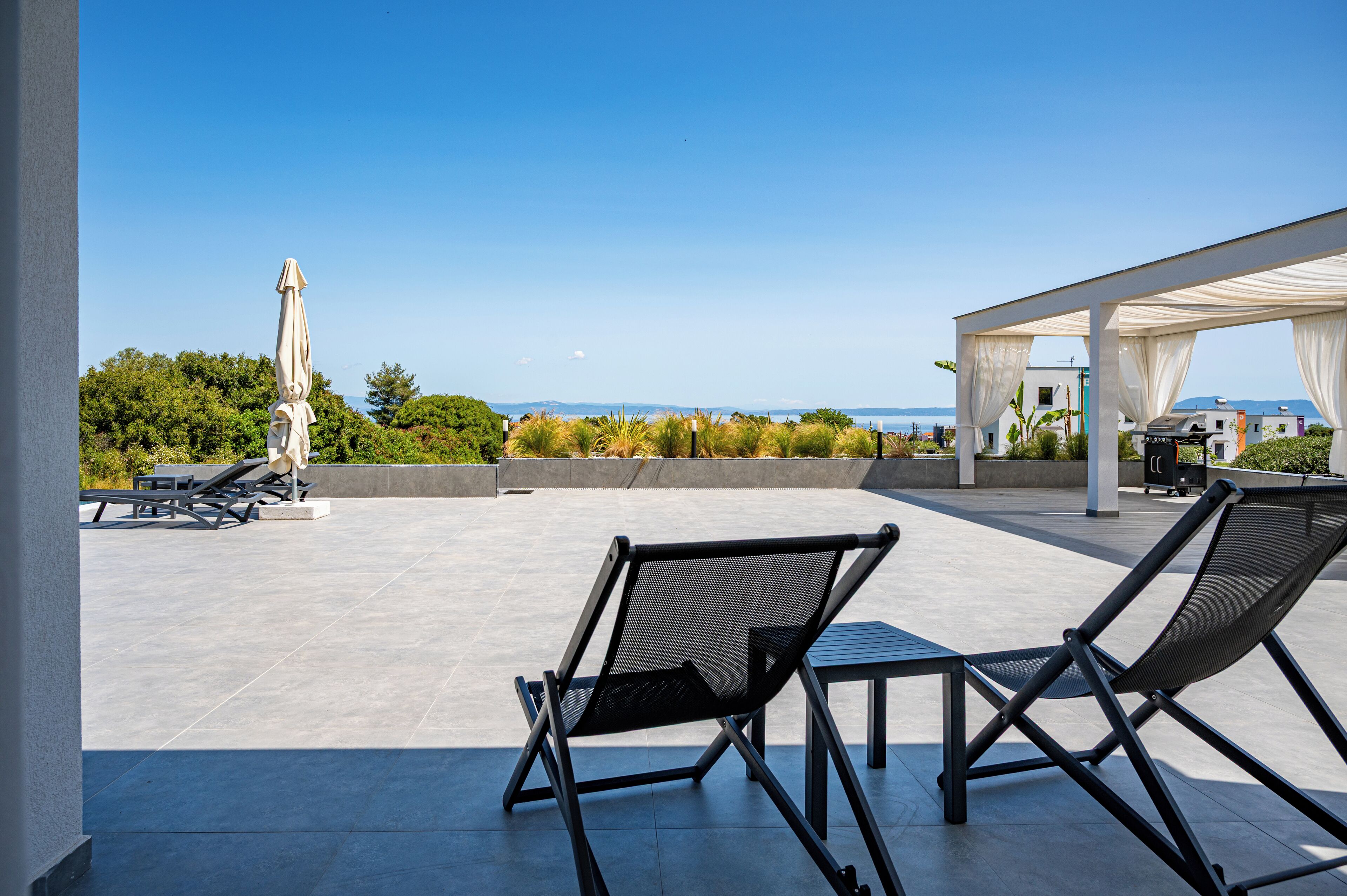 奢华别墅, 私人游泳池, 海景 | 阳台景观