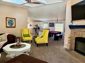 Living area - Cliff Hanger, River access with dock (Parker)