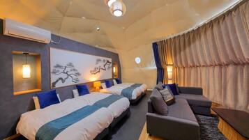 Lều Deluxe, quang cảnh núi | Bộ đồ giường cao cấp, minibar với thức ăn, đồ uống miễn phí