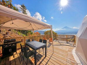Luxury Tent, Mountain View | Terrace/patio - Mt.Fuji Glamping Terrace MINENOHANA (Fujikawaguchiko)