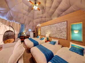 Luxury Tent, Pets Allowed, Mountain View | Premium bedding, free minibar items, free WiFi, bed sheets - Mt.Fuji Glamping Terrace MINENOHANA (Fujikawaguchiko)