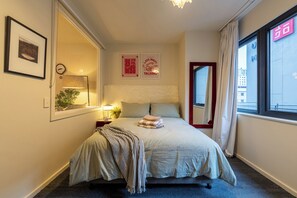 1 bedroom, desk, WiFi, bed sheets