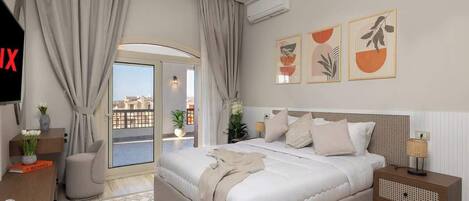 4 Schlafzimmer, Zimmersafe, Schreibtisch, Bügeleisen/Bügelbrett