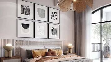 4 quartos, cofres nos quartos, escrivaninha