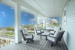 Property grounds - Shiny new luxury Gulf front w/ one acre lot, pool, elevator, beach gear (Port St. Joe)