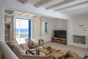 Living area - Choulakia Elite Villa w Pool & Sea View (Mykonos)