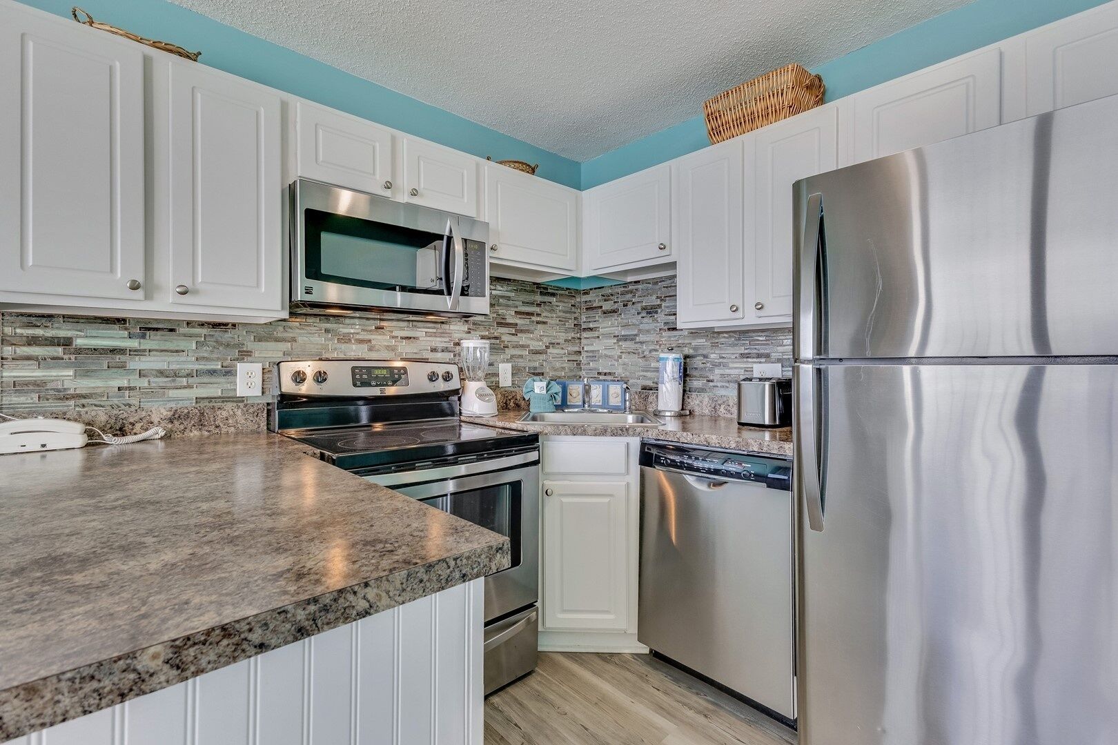 Bloc d'apartaments, 1 dormitori | Cuina privada | Frigorífic, forn, cafetera i tetera i torradora 