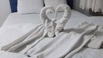 1 bedroom, hypo-allergenic bedding, down duvets, pillow-top beds