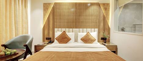 Premium bedding, down duvets, minibar, individually decorated