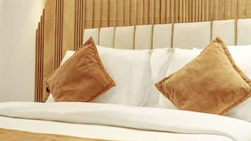 Ropa de cama de alta calidad, edredones de plumas, minibar