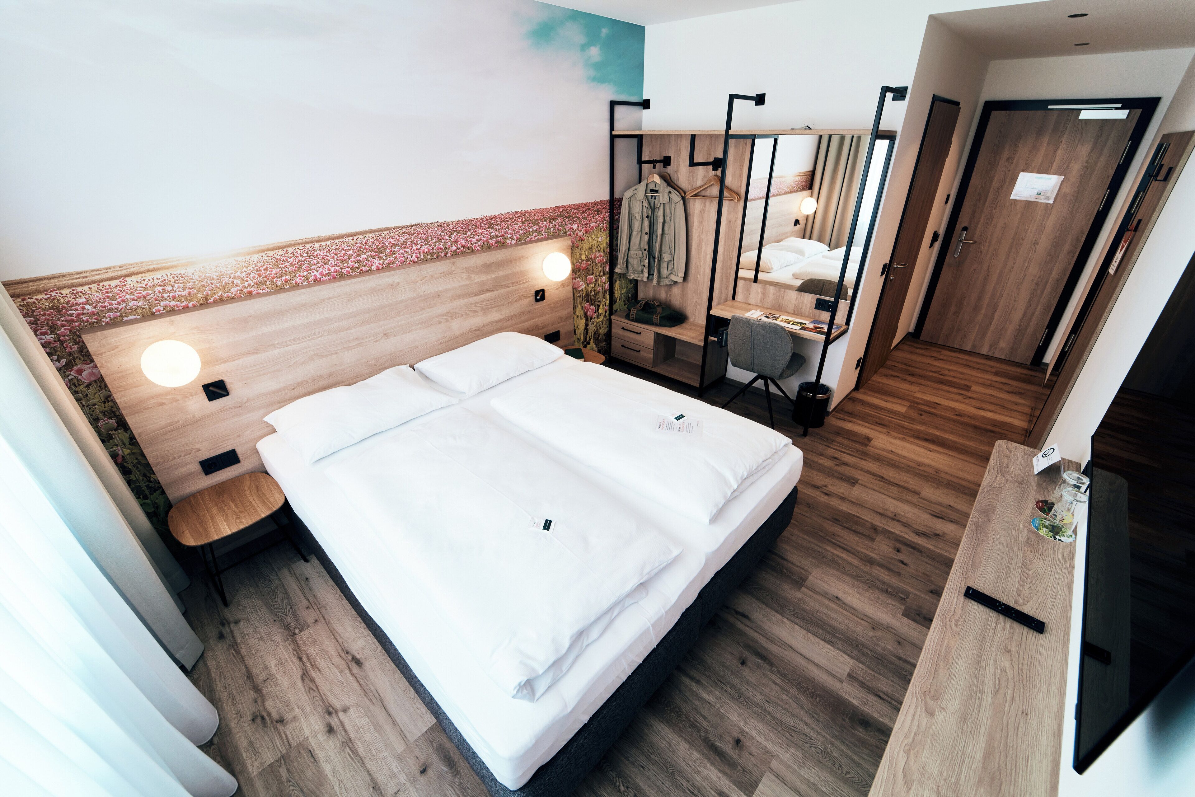 In-room safe, desk, laptop workspace, blackout curtains