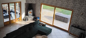 Former tobacco drying shed renovated as a family home in the countryside 