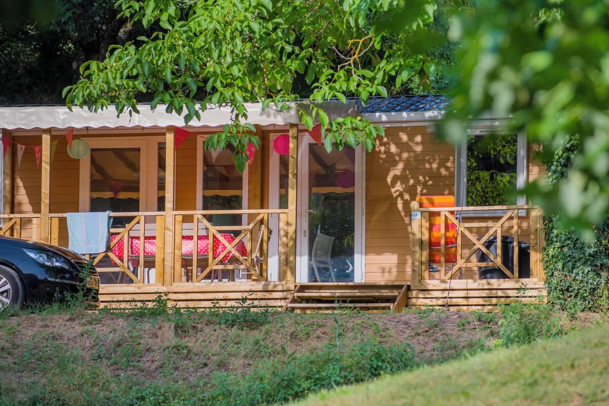 บ้านเคลื่อนที่ (Castelnaud) | Wi-Fi ฟรี, ผ้าปูที่นอน