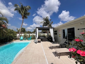 A heated pool