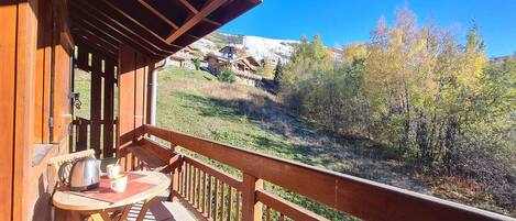 屋外ダイニングエリア