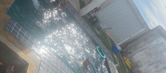 Space with swimming pool 