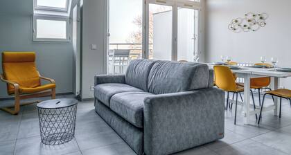 Appartement vue Cher 4/6 p. sud Tours + parking et terrasse