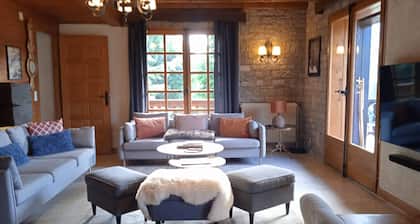 Cottage T7 with garden on the snow front