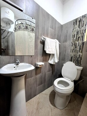 Towels, soap, toilet paper