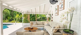 Villa Moca offering sea views with private saltwater pool ideal for 8 people