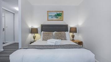 Desk, iron/ironing board, travel crib, WiFi (free)