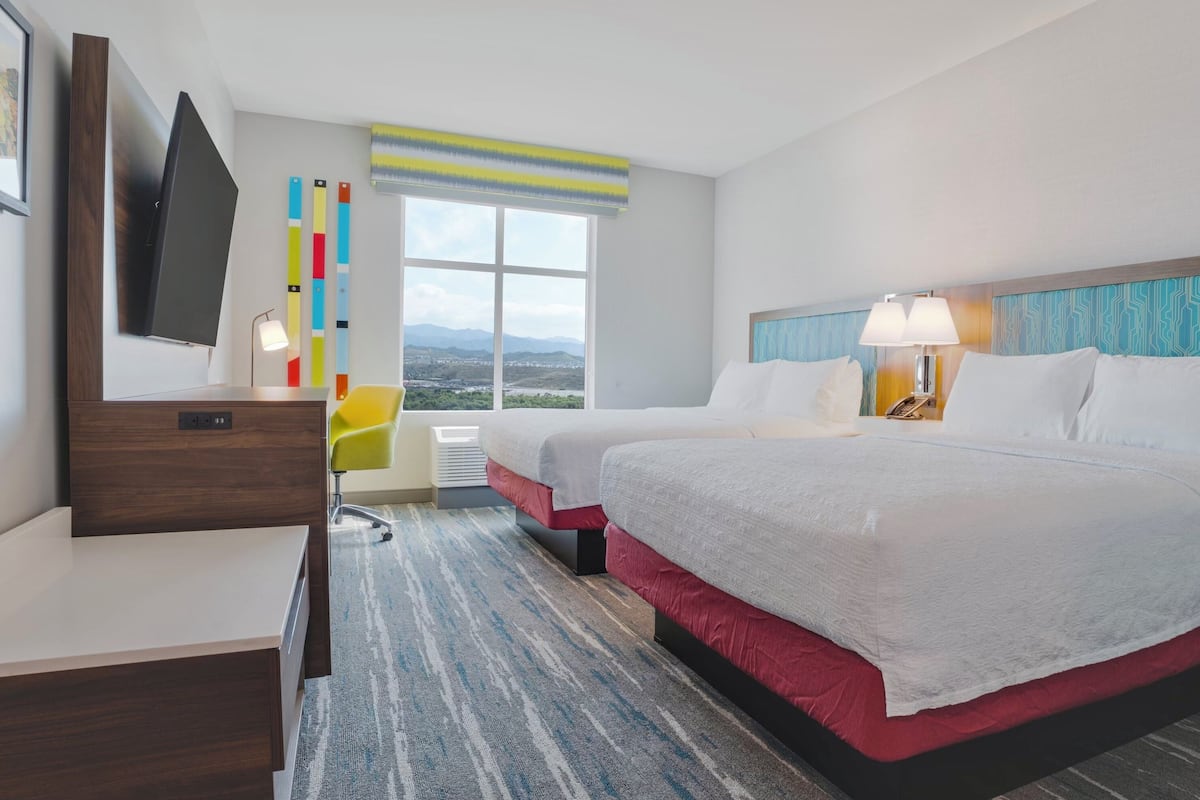 Kamer, 2 queensize bedden, toegankelijk voor mindervaliden (Hearing)