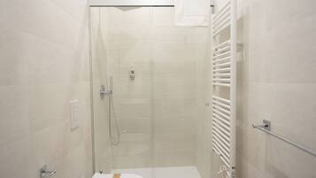 Shower, eco-friendly toiletries, hair dryer, bidet