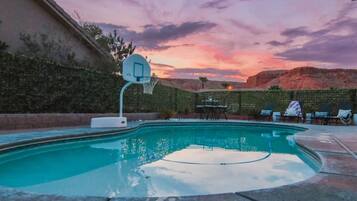 A heated pool