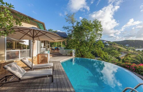 Villa Tramonto. Great view, exclusive area and beach at walking distance.