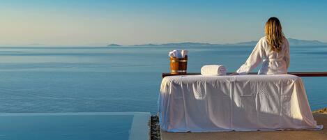 Luxury-Studiosuite, eigener Pool, Meerblick | Eigener Pool