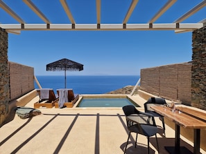 Luxury Double Room, Private Pool, Sea View | Premium bedding, pillow-top beds, in-room safe, blackout curtains - AGADA Folegandros (Folegandros)