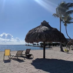 Private beach, white sand